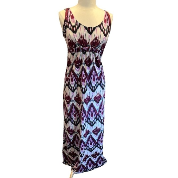 Neesha Maxi Scoop Neck Batik Empire Elastic Waist Soft Feel Comfort Size M/L‌‌‌ - Picture 1 of 9